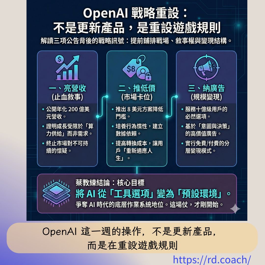 OpenAI 這一週的操作，不是更新產品，而是在重設遊戲規則- 漫遊數位