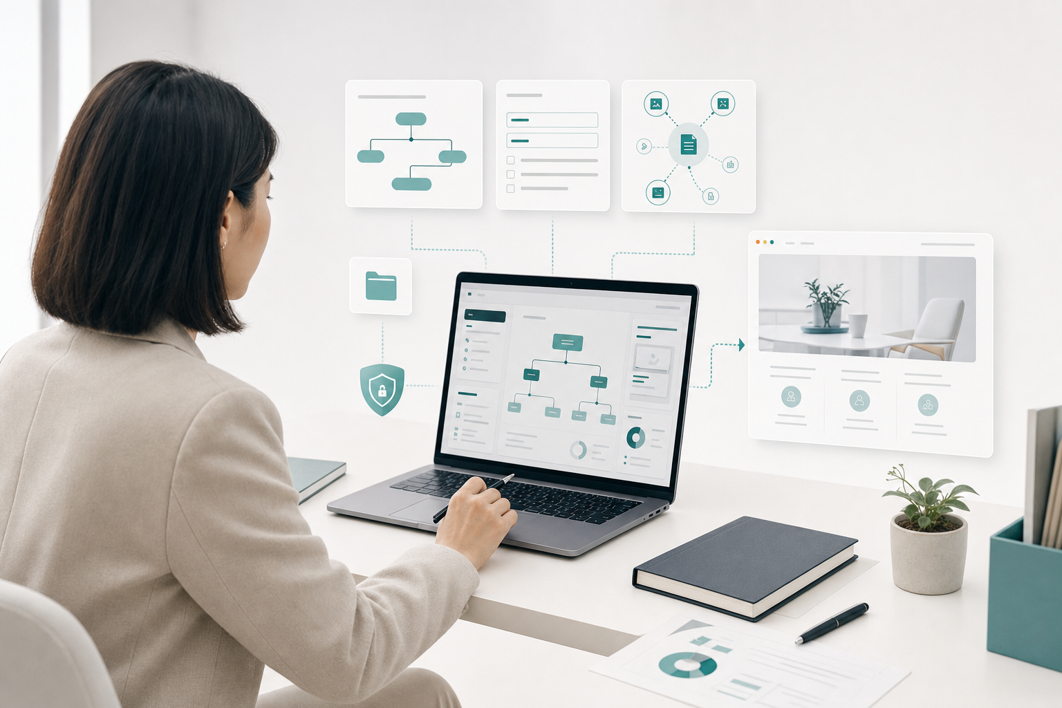 AI 顧問整理資料、工作流與網站知識包，協助使用者完成 AI 匯入健檢。