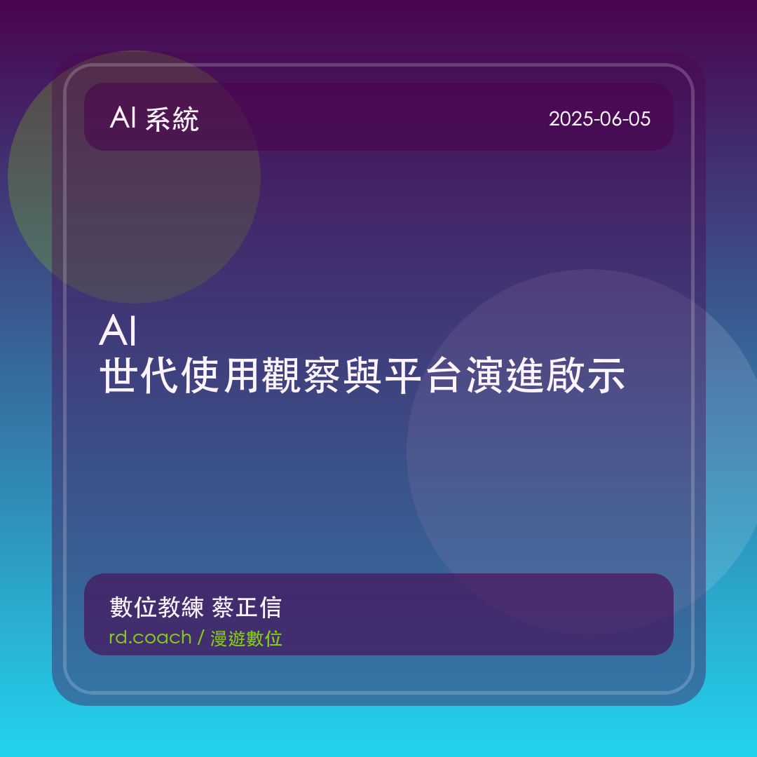 AI 世代使用觀察與平台演進啟示