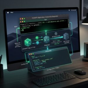 ChatGPT Mac App 連線診斷架構圖:SSH 遠端重試、網路排查與 ~/.codex/config.toml 路由綁架三層分析
