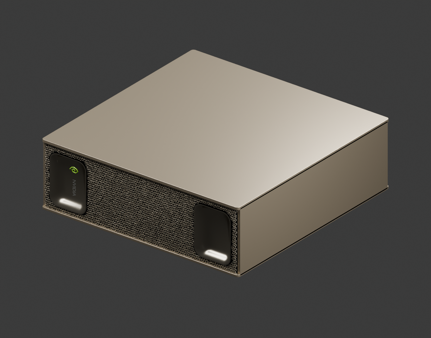 依四張照片重建的 DGX Spark 外觀